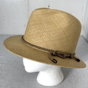 The Salting Toquilla Palm Straw Fedora Hat Size 2 Unisex